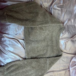 2 PIECE FLEECE SET|CROP FLEEFE SWEATER AND FLEECE JOGGERS